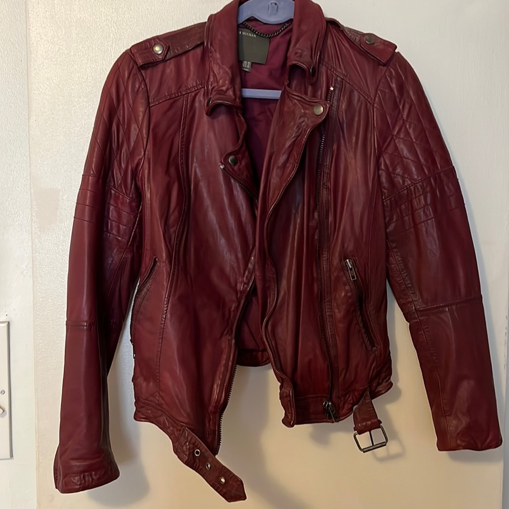 Muubaa Red Leather Jacket